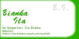 bianka ila business card